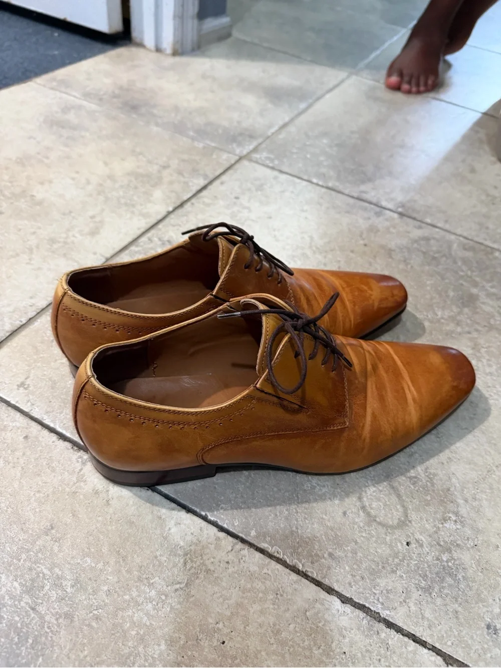 Aldo Men's Classic Leather Dress Shoes - Tan